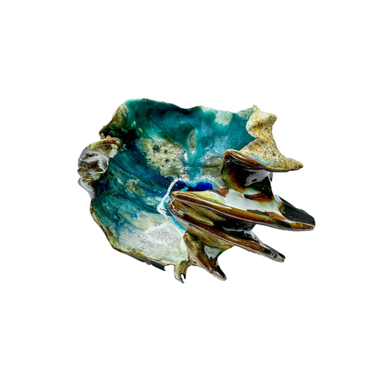 KIM NOLAN | ‘Finned Coral #5’ | Black clay / glaze / glass