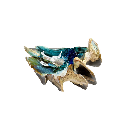 KIM NOLAN | ‘Finned Coral #8’ | Black clay / glaze / glass