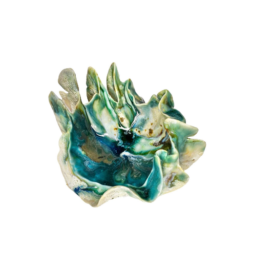 KIM NOLAN | ‘Finned Coral #9’ | White clay / glaze / glass