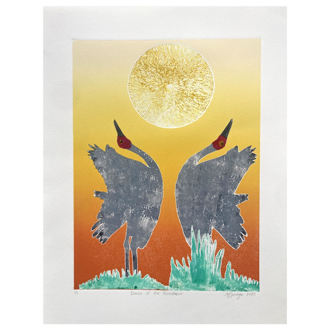 KASSANDRA SAVAGE | ‘Dance of the Korrakorr’ | Monoprint