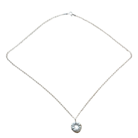 LAURA SCOTT HANDMADE JEWELLERY | ‘Sandcast Sunburst Pendant’ | 925 Sterling Silver