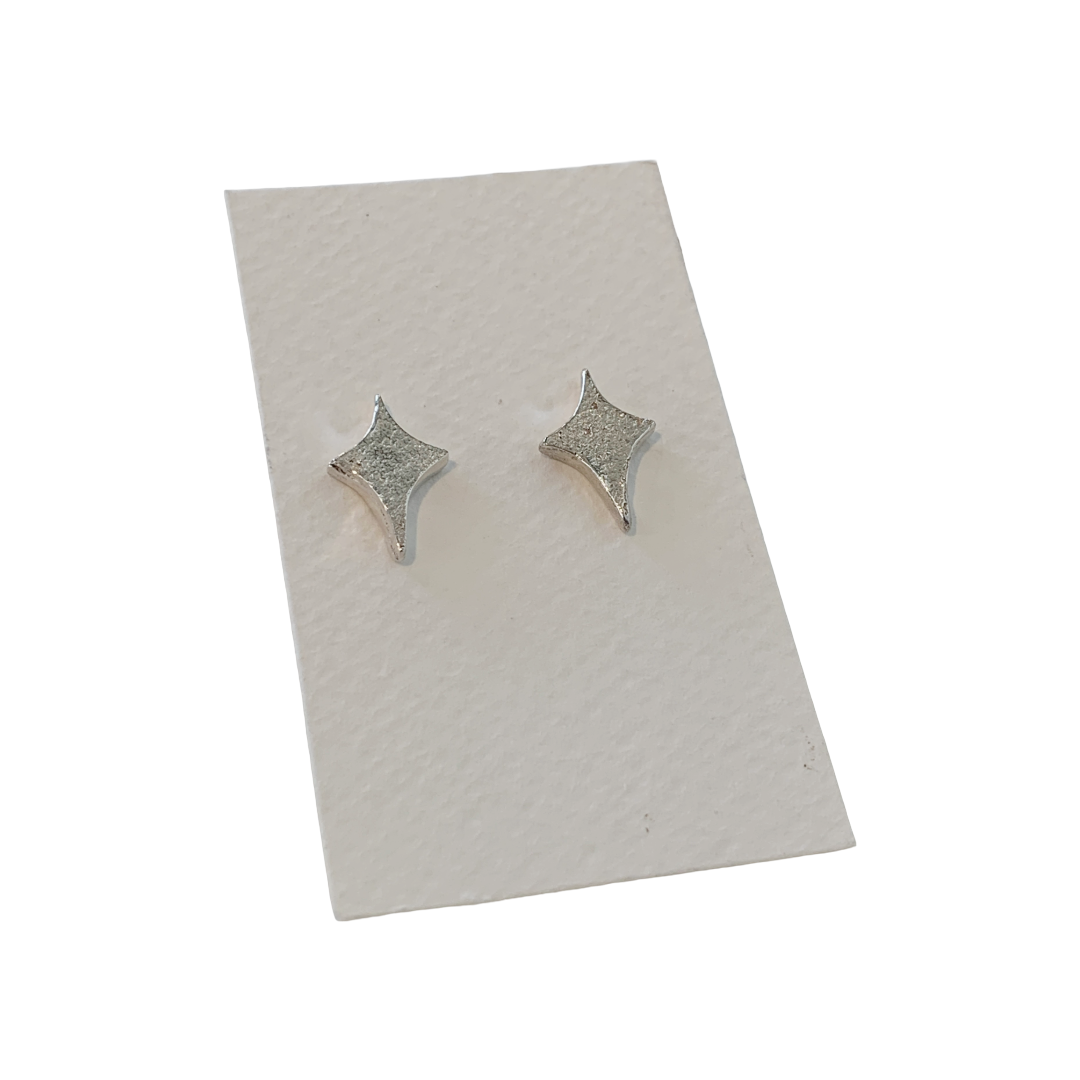 LAURA SCOTT STUDIO | ‘Sandcast Star Studs’ | 925 sterling silver