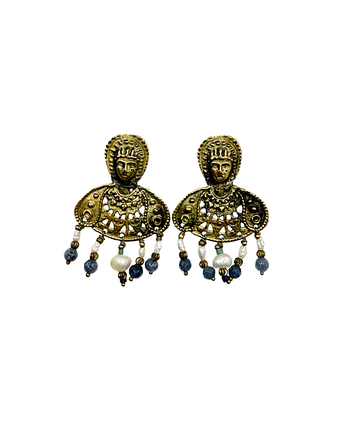 ARTIZ | 'Spring Collection 25 (13)' Earrings | Bronze / freshwater pearls