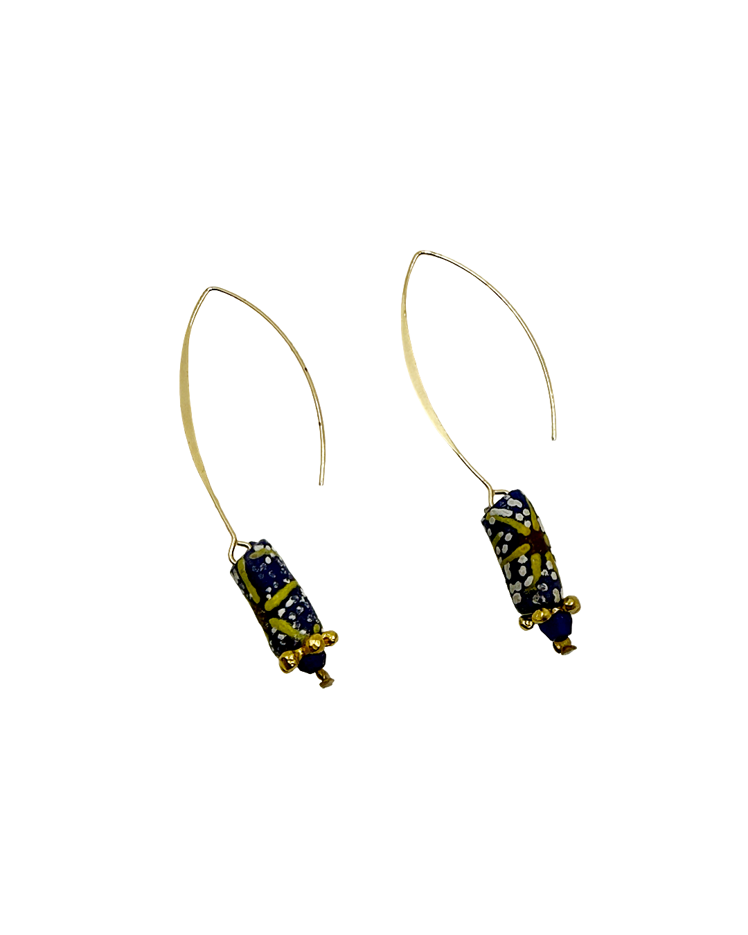 ARTIZ | 'Spring Collection 25 (3)' Earrings | Gold plated bronze hook / African glass