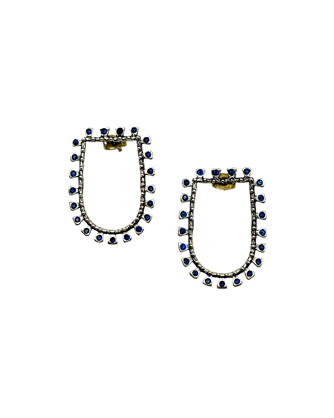 ARTIZ | 'Spring Collection 25 (8)' Earrings | Silver / Swarovski blue crystals