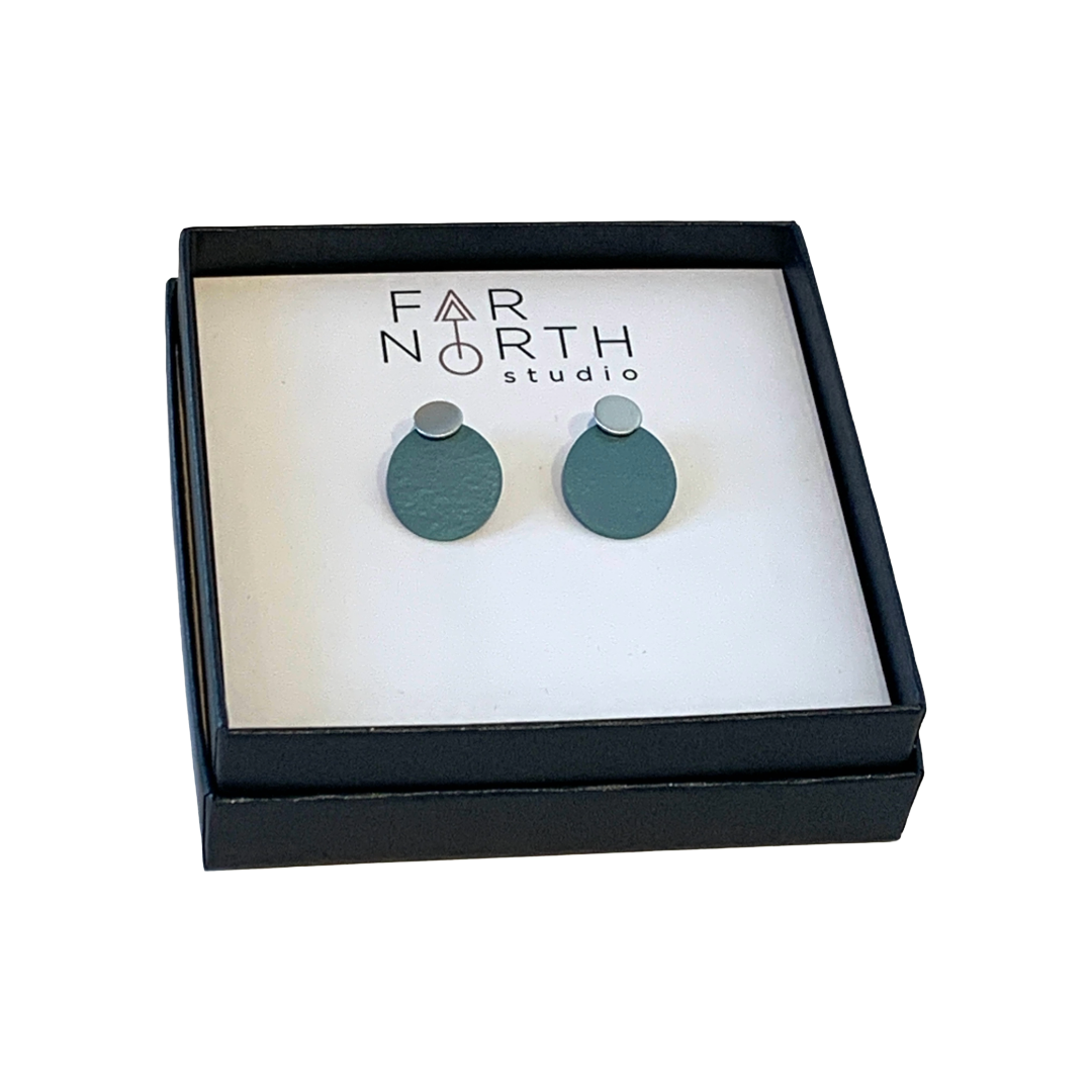 FAR NORTH STUDIO | ‘Happy Earrings’ | Aqua Green | Sterling Silver / Titanium