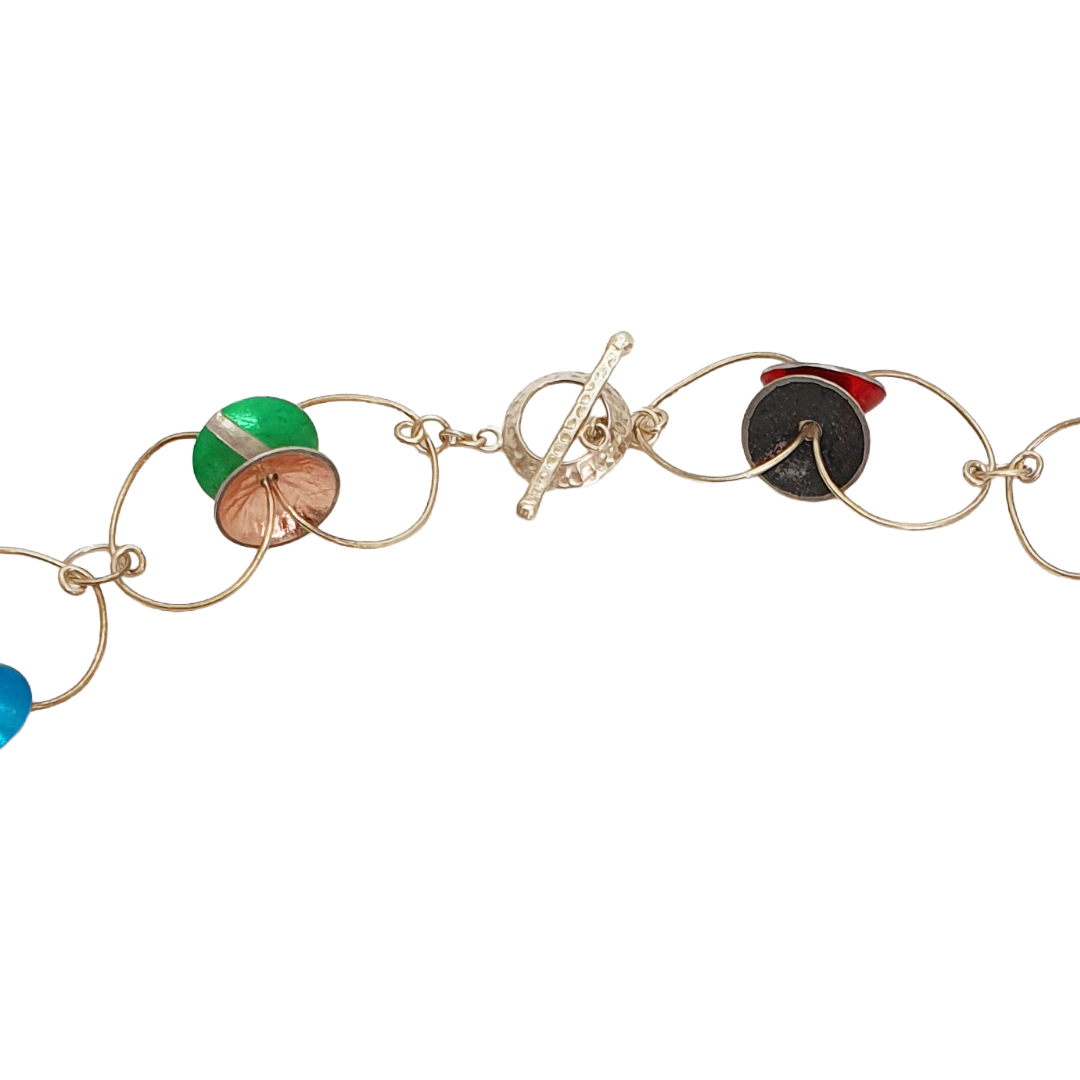 ALISON McDONALD | ‘Aliware Margie Necklace’ | Sterling silver & reclaimed anodised aluminium saucepan lids