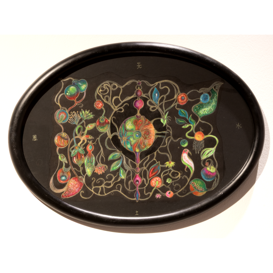 MARIANA VERDAASDONK | 'Meandering' | 2025 | Acrylic on paper | H 380 x W 540 mm | framed