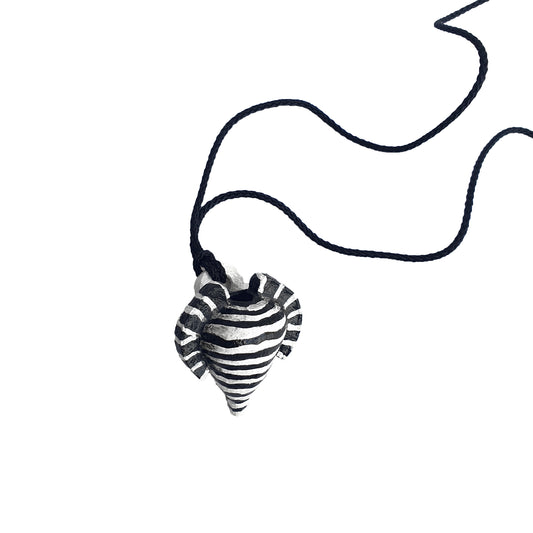 MALKI STUDIO | ‘Orca Collection - Clay Vessel Pendant (I)’ | Hand built clay vessels / cord