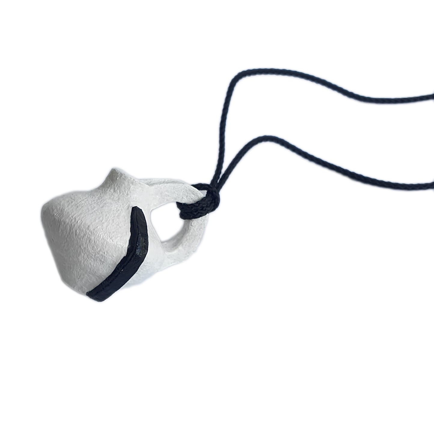 MALKI STUDIO | ‘Orca Collection - Clay Vessel Pendant (III)’ | Hand built clay vessels / cord