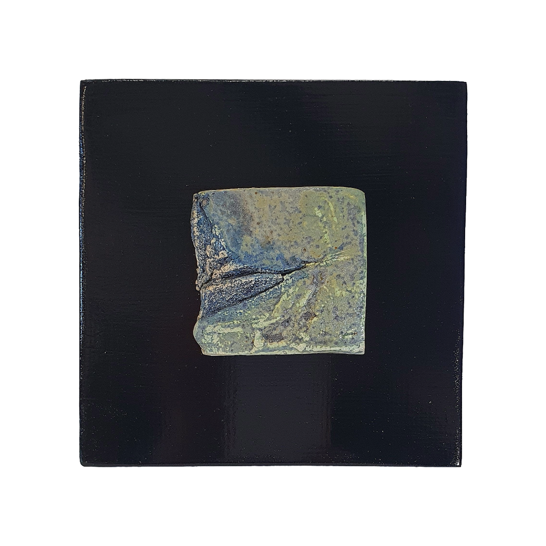 MALKI STUDIO | 'Traces of Time 2' | Ceramic wall art on board | Multiple glaze firings