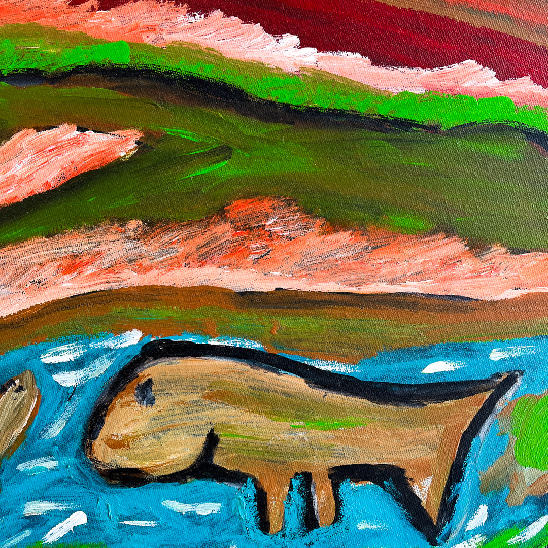 DOLLY  LOOGATHA | ‘Wudu’ | Acrylic on board