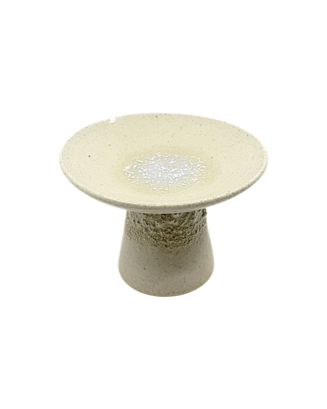 MISA. CO | ‘High-stand Ceramic Plate – Reversible’ | Japanese Clay (White)