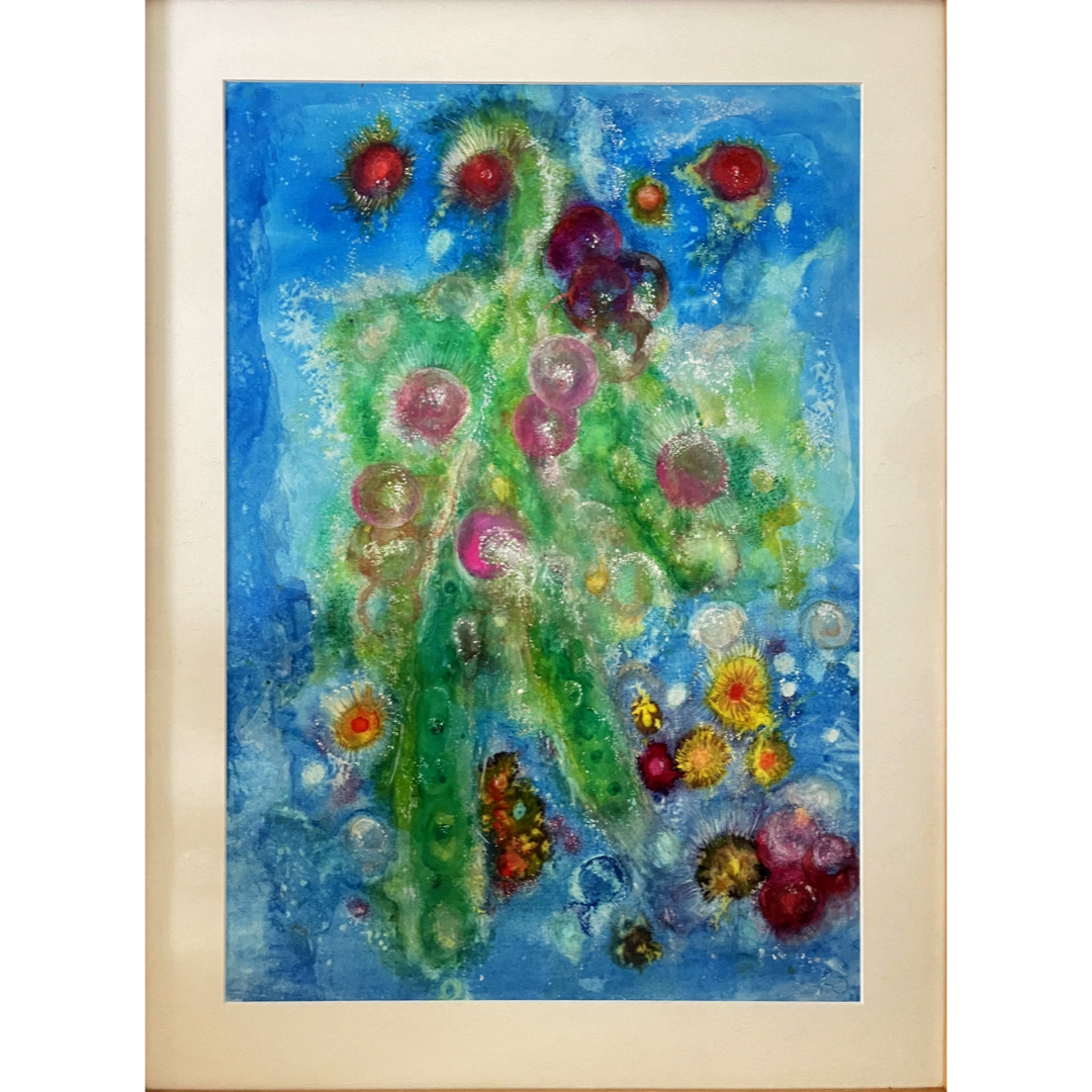 MARIANA VERDAASDONK | 'Blooms' | 2018 | Ink and acrylic on paper | H610 x W470 mm | framed