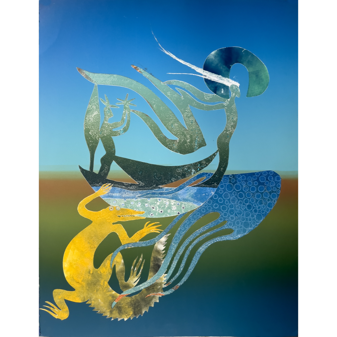 ARONE MEEKS | 'Because of her we can iV' | 2018 | Monoprint | Paper: 805 x 610 mm