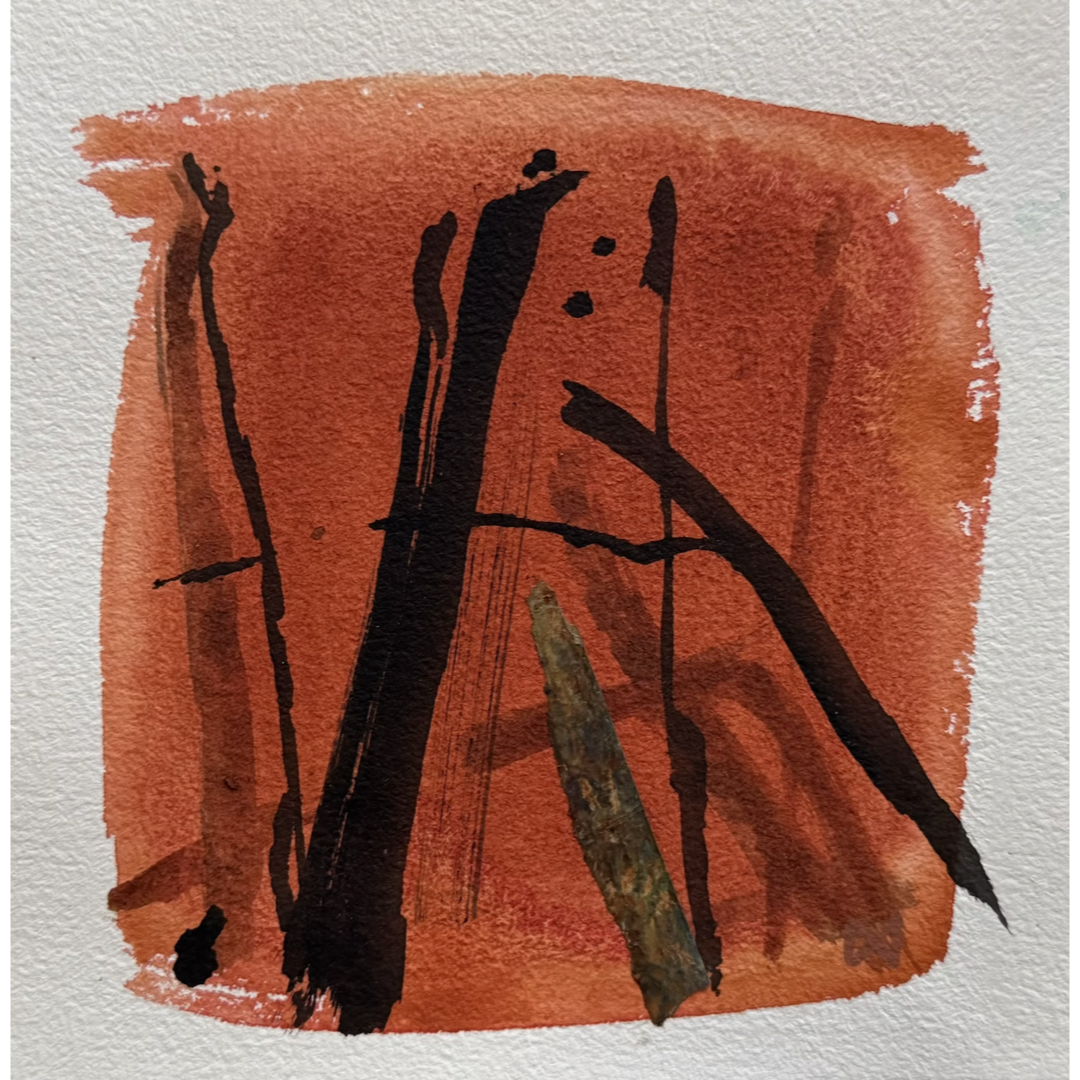 MELISSA WATERS | 'Expansion' 8 | 2026 | mixed media on paper | Paper: 190 x 190 mm