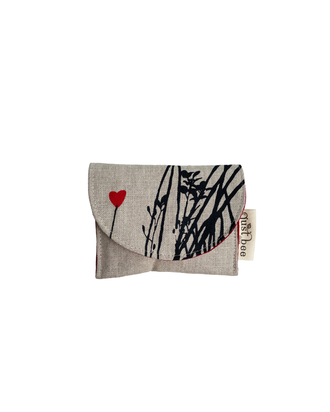 JUST BEE DESIGNS | 'Mangrove Love Pouchlet / Wallet’ | Pure linen / handprinted