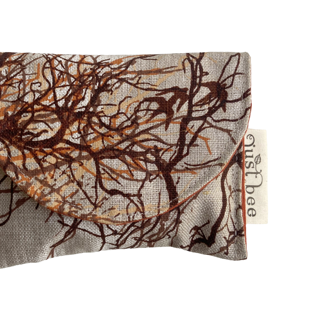 JUST BEE DESIGNS | ‘Tree Branches’ Pouchlet / Wallet’ | Pure linen / handprinted