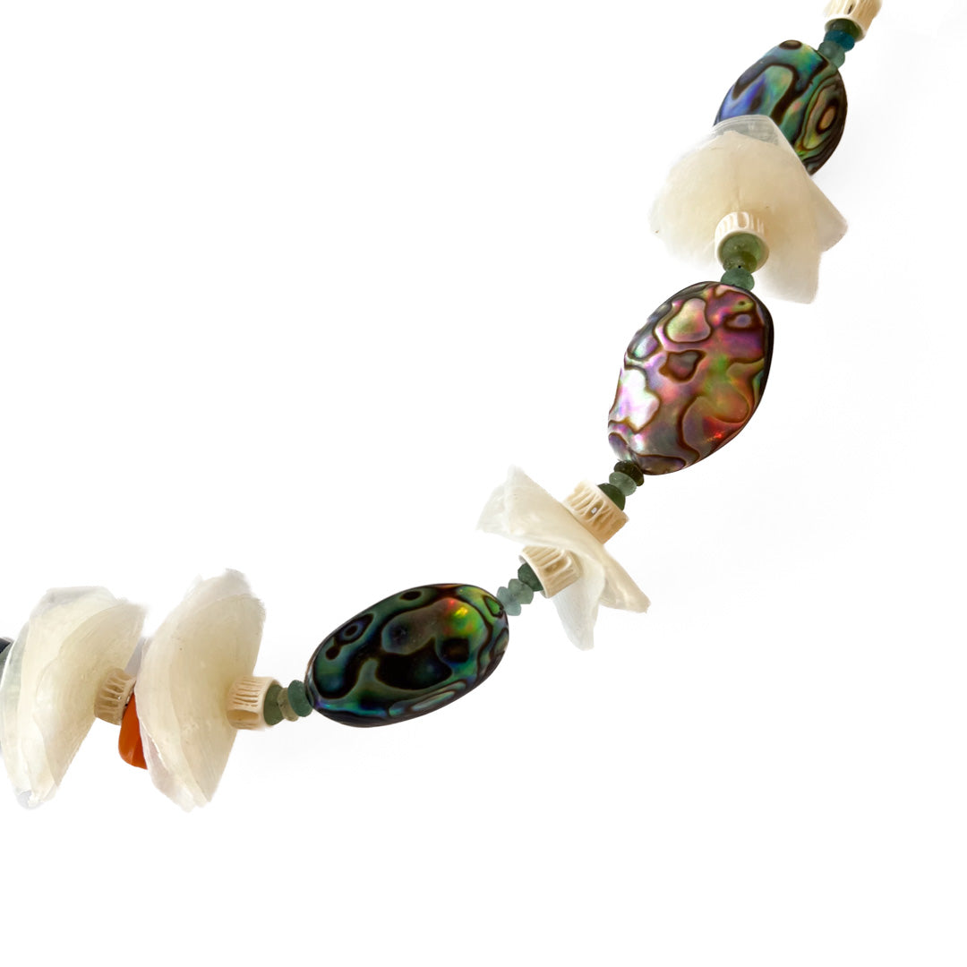 BUNDA ART | ‘Australia on a String - Barramundi scale collection (2)' | Necklace | Mixed media