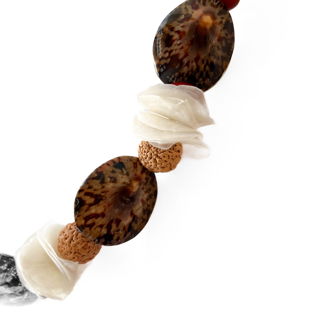 BUNDA ART | ‘Australia on a String - Barramundi scale collection (3)' | Necklace | Mixed media