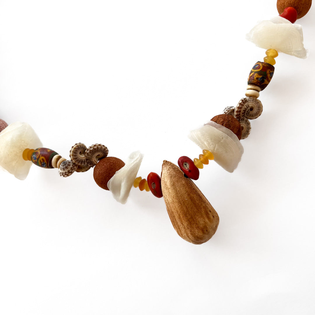 BUNDA ART | ‘Australia on a String - Barramundi scale collection (7)' | Necklace | Mixed media