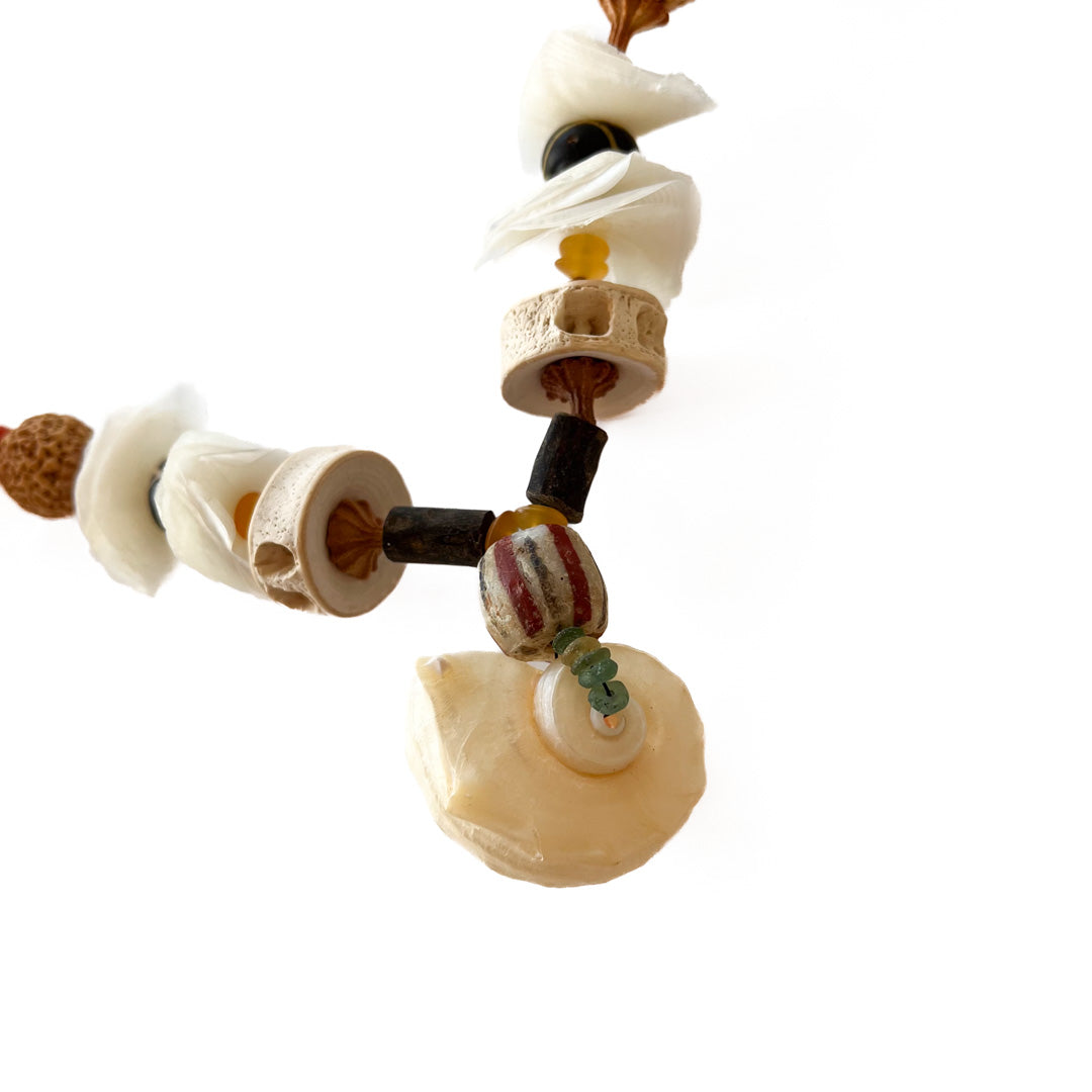 BUNDA ART | ‘Australia on a String - Barramundi scale collection (8)' | Necklace | Mixed media