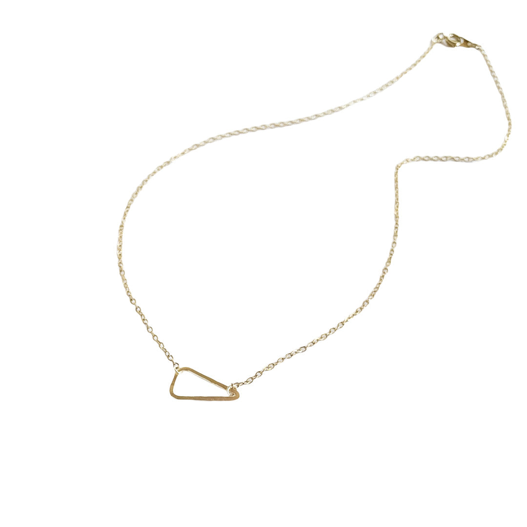 BREATH AND ESSENCE | ‘Gold Trinity pendant’ | 9 carat gold on gold plated chain