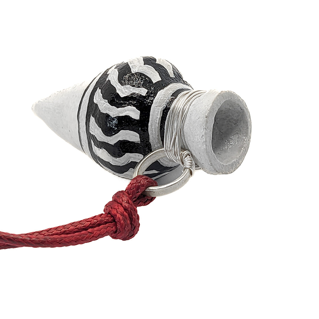 MALKI STUDIO | ‘Containment Vessel (1)’ | Painted handbuilt ceramic / Responsibly sourced sterling silver and fine silver