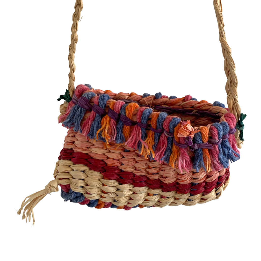 PAULA SAVAGE - Moa Island | 'Migi Bag #418' | Woven rafia + jute | 9 x 12 cm