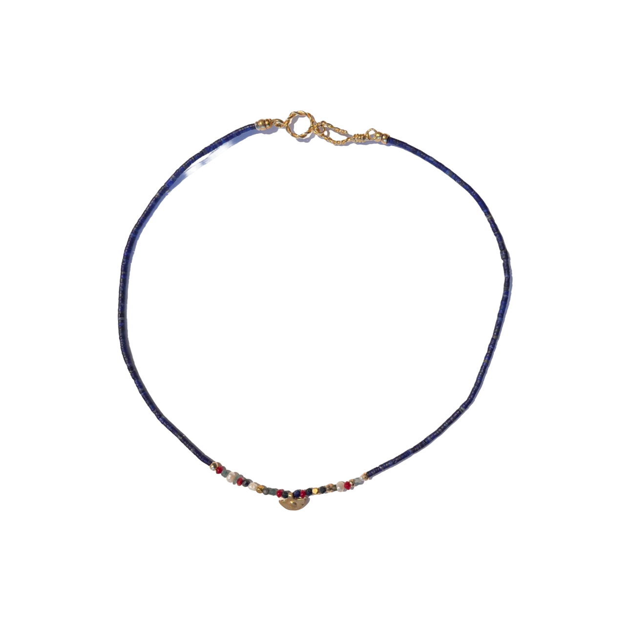 ARTIZ | 'Lapis Lazuli Necklace' | Gold plated bronze / gemstones