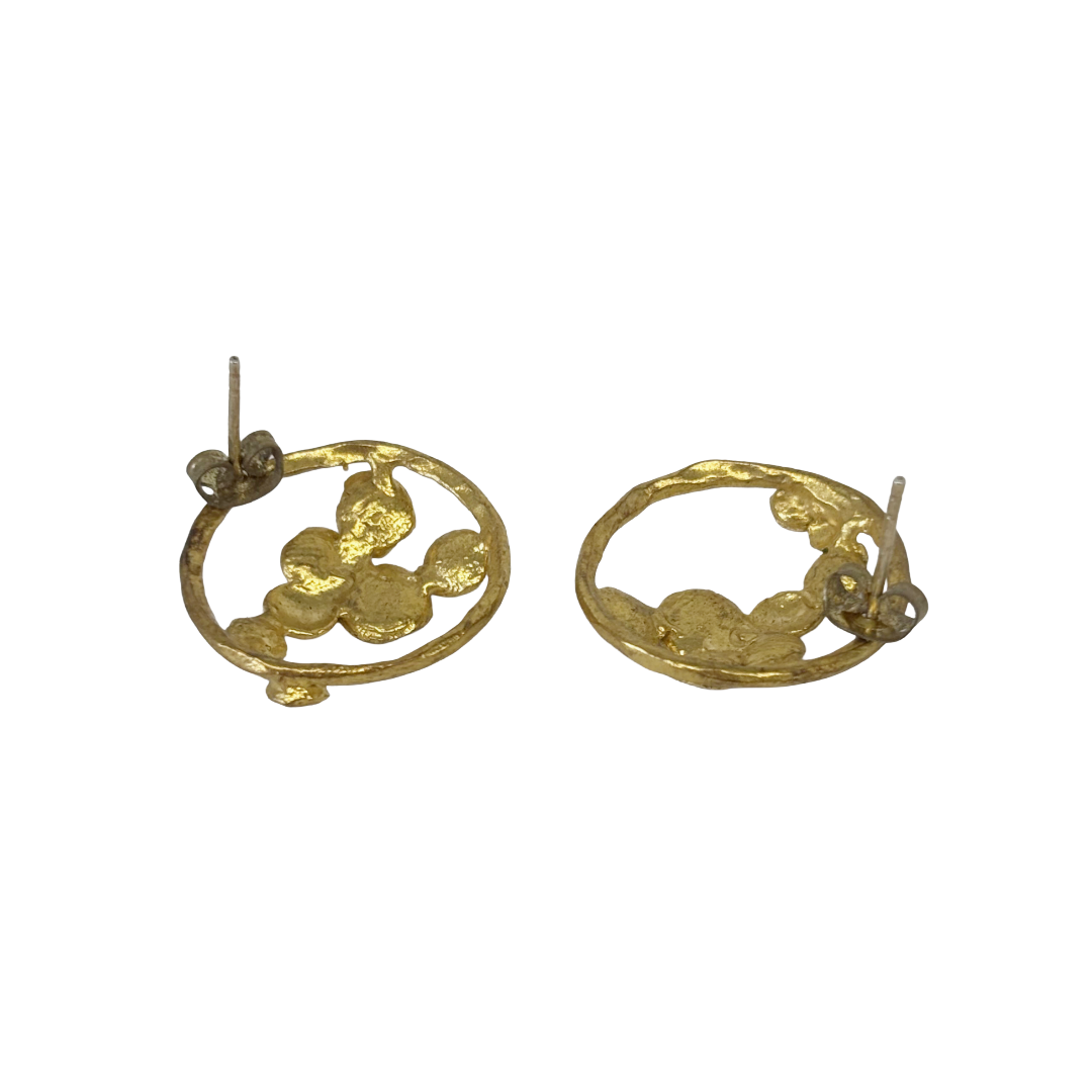 ARTIZ | 'Circled Nazar Earrings'- Multicoloured |Evil eyes | Bronze/ enamel