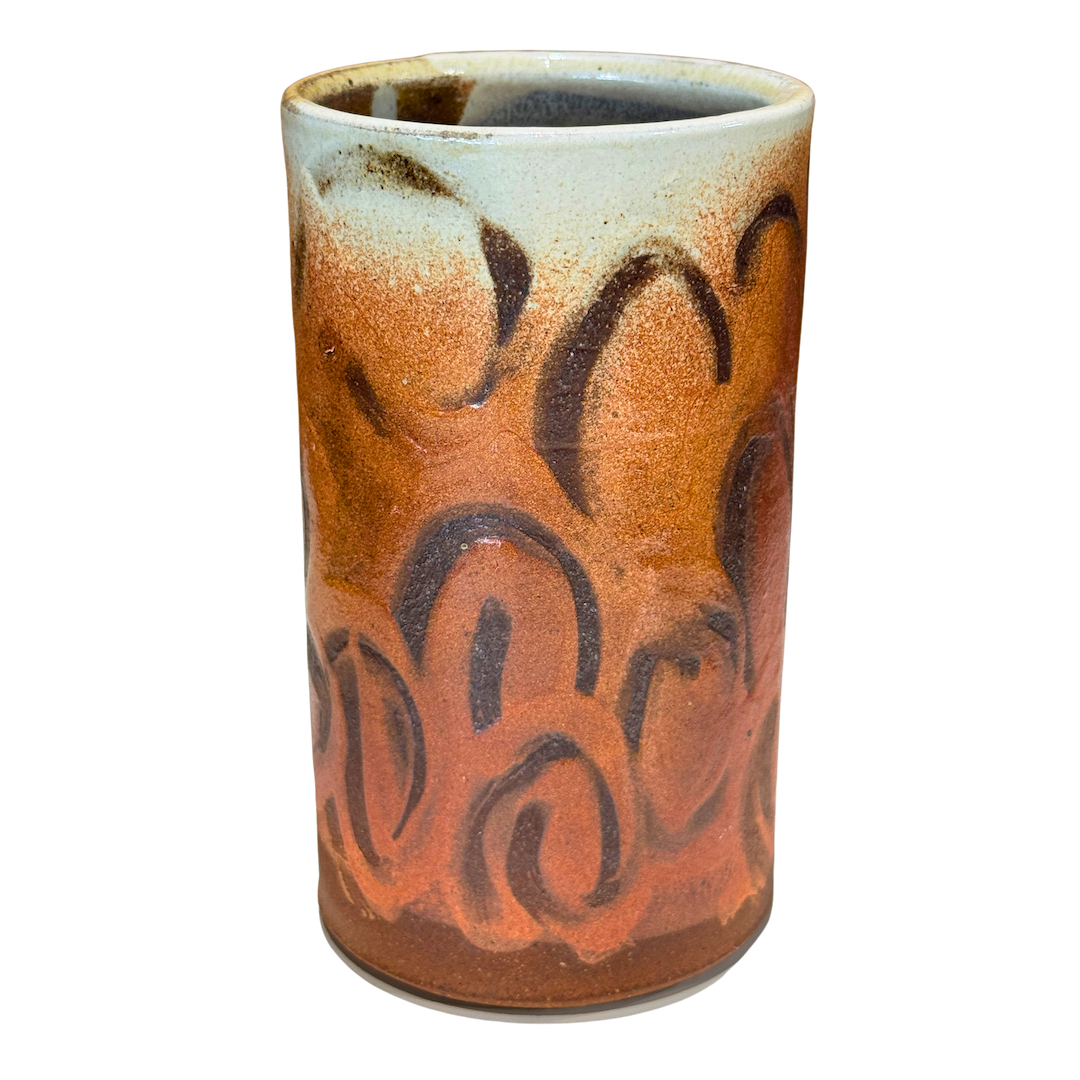 SERVICE CERAMICS | ‘Marked Vase’ | Bangalore Slip woodfired in India stoneware
