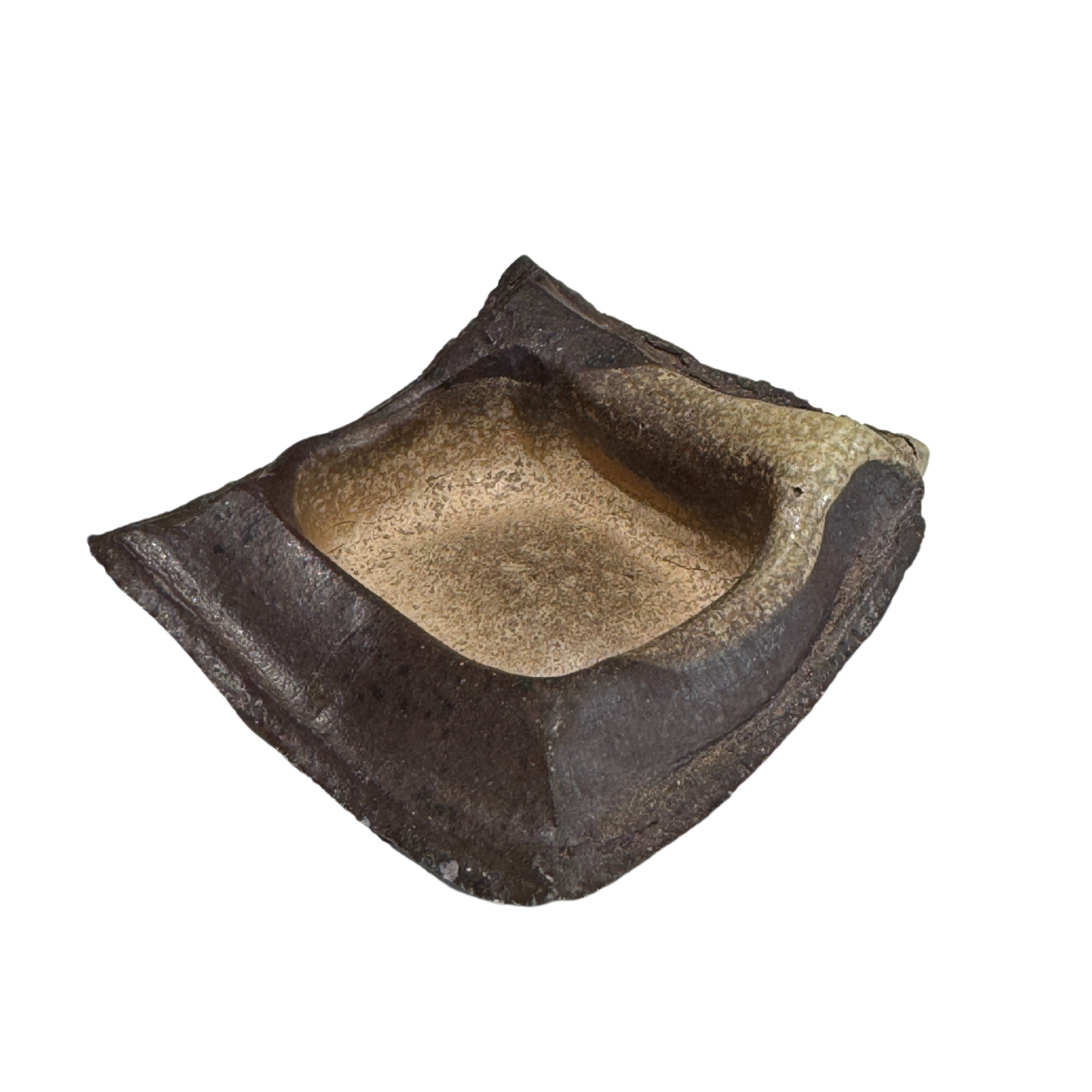 SERVICE CERAMICS | ‘Trinket Dish 1 | Ash Glaze / woodfired in India stoneware