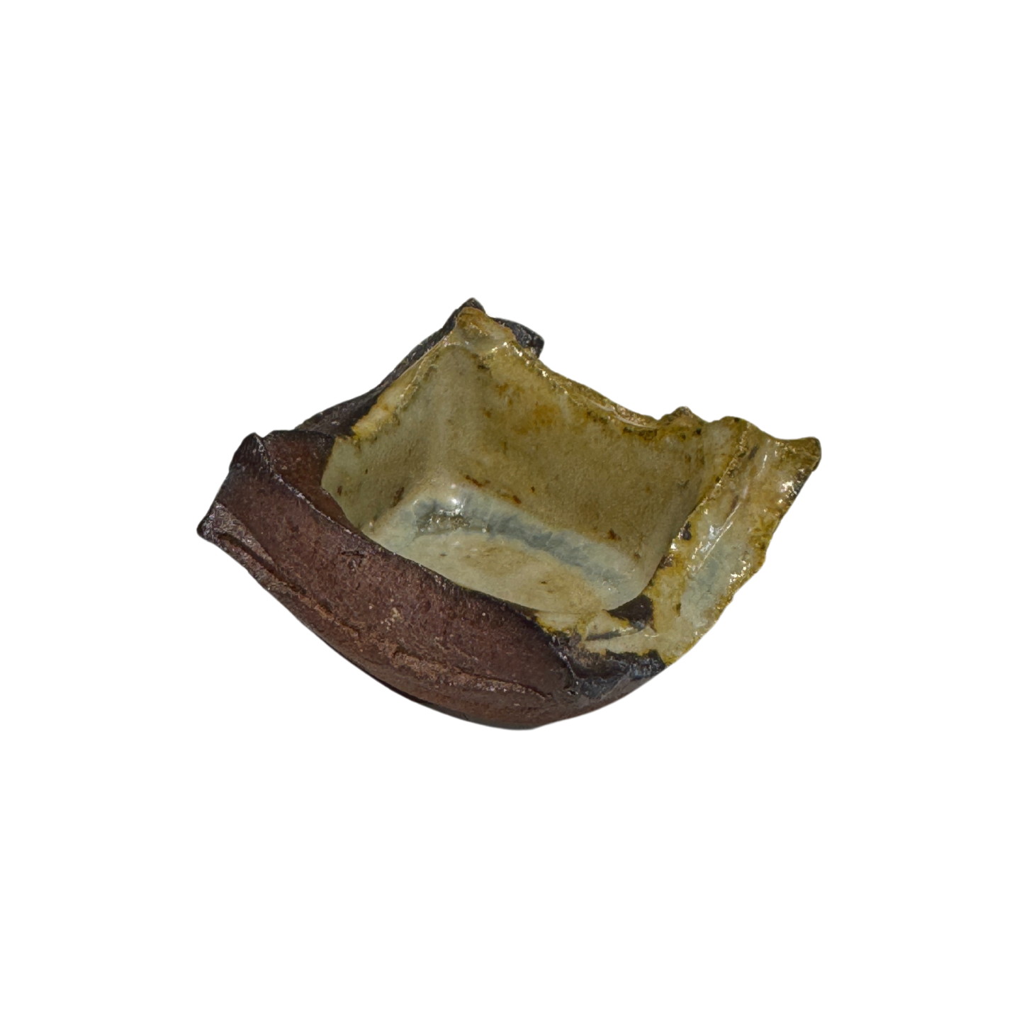 SERVICE CERAMICS | ‘Trinket Dish 7’ | Ash Glaze / woodfired in India stoneware | 3 (h) x 7 (w) cm