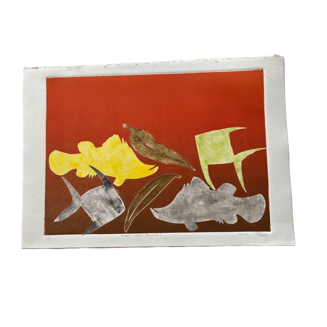 TAHEEGA SAVAGE | 'Sweet Water Barra's ' | Monoprint