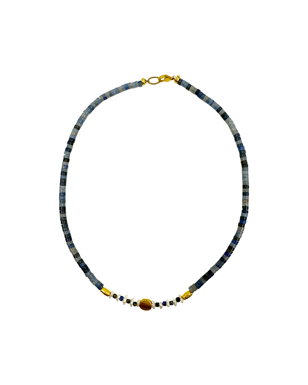ARTIZ | 'Spring Collection Necklace – Short (9)’ | Freshwater pearls / glass beads / bronze