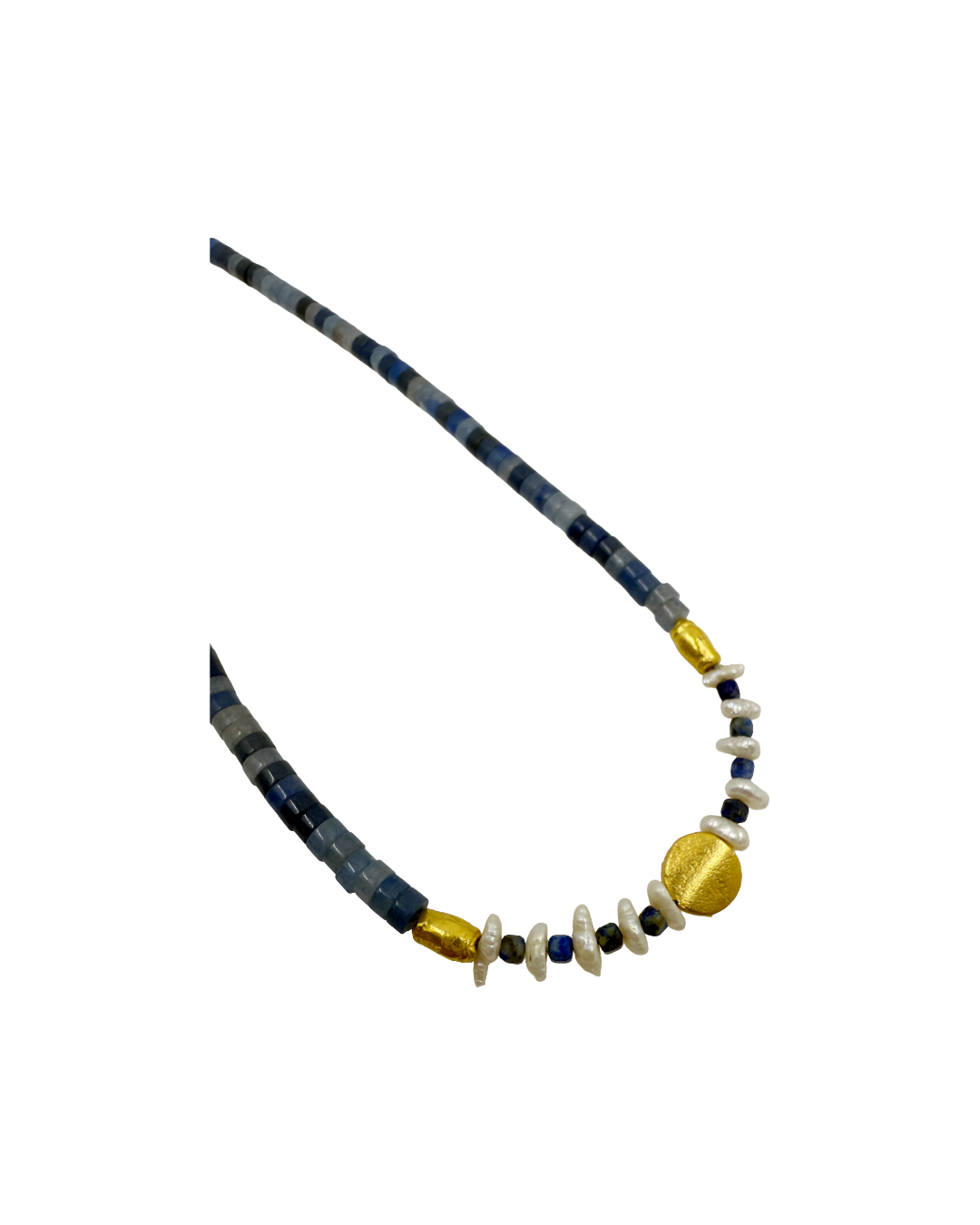 ARTIZ | 'Spring Collection Necklace – Short (9)’ | Freshwater pearls / glass beads / bronze