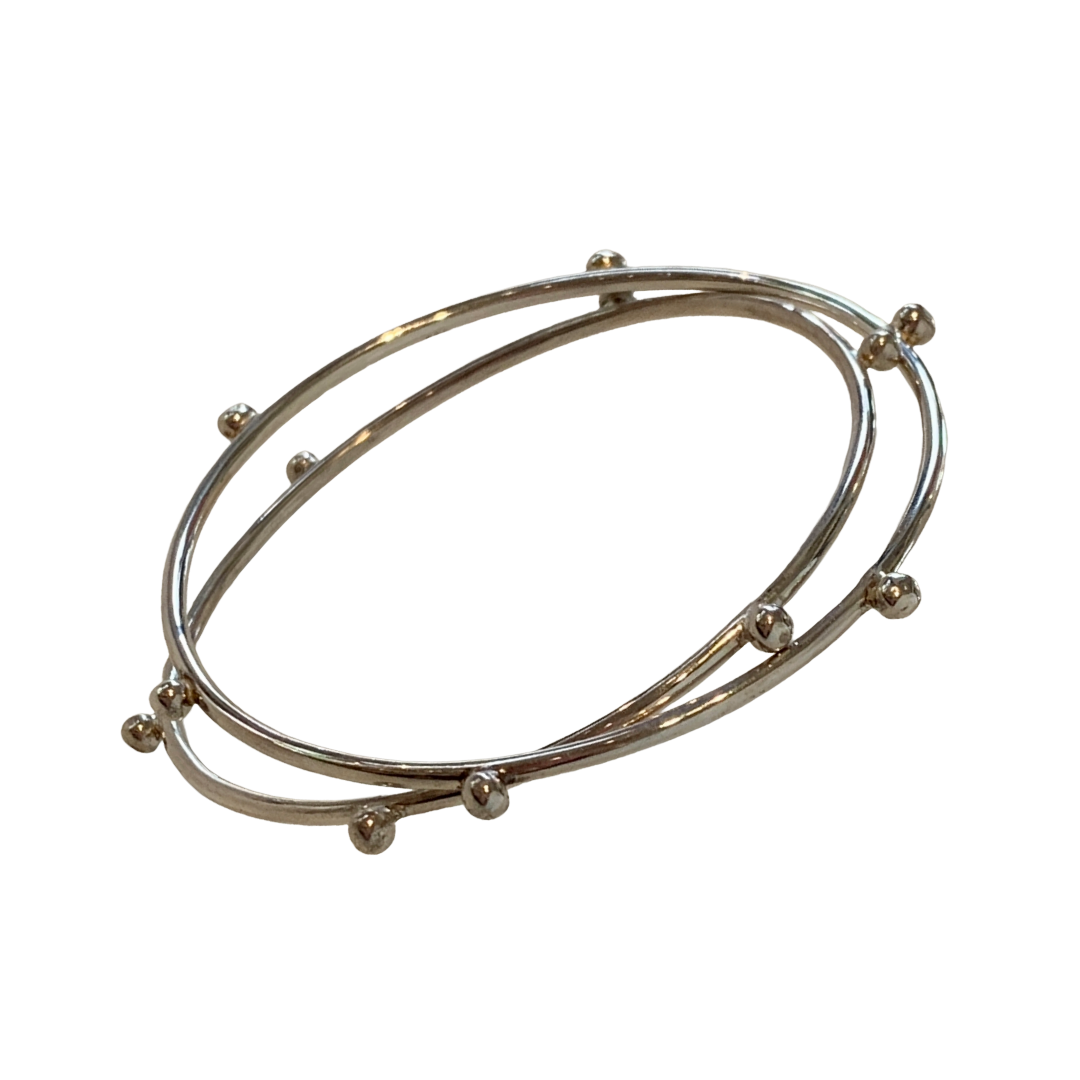 WILD CHARM JEWELLERY | ‘Seed Bangle’ | Large | Recycled / sterling silver