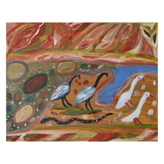 DOLLY LOOGATHA | ‘Thundi’ | Painting / acrylic on belgium linen | 40.5 h x 51 w cm