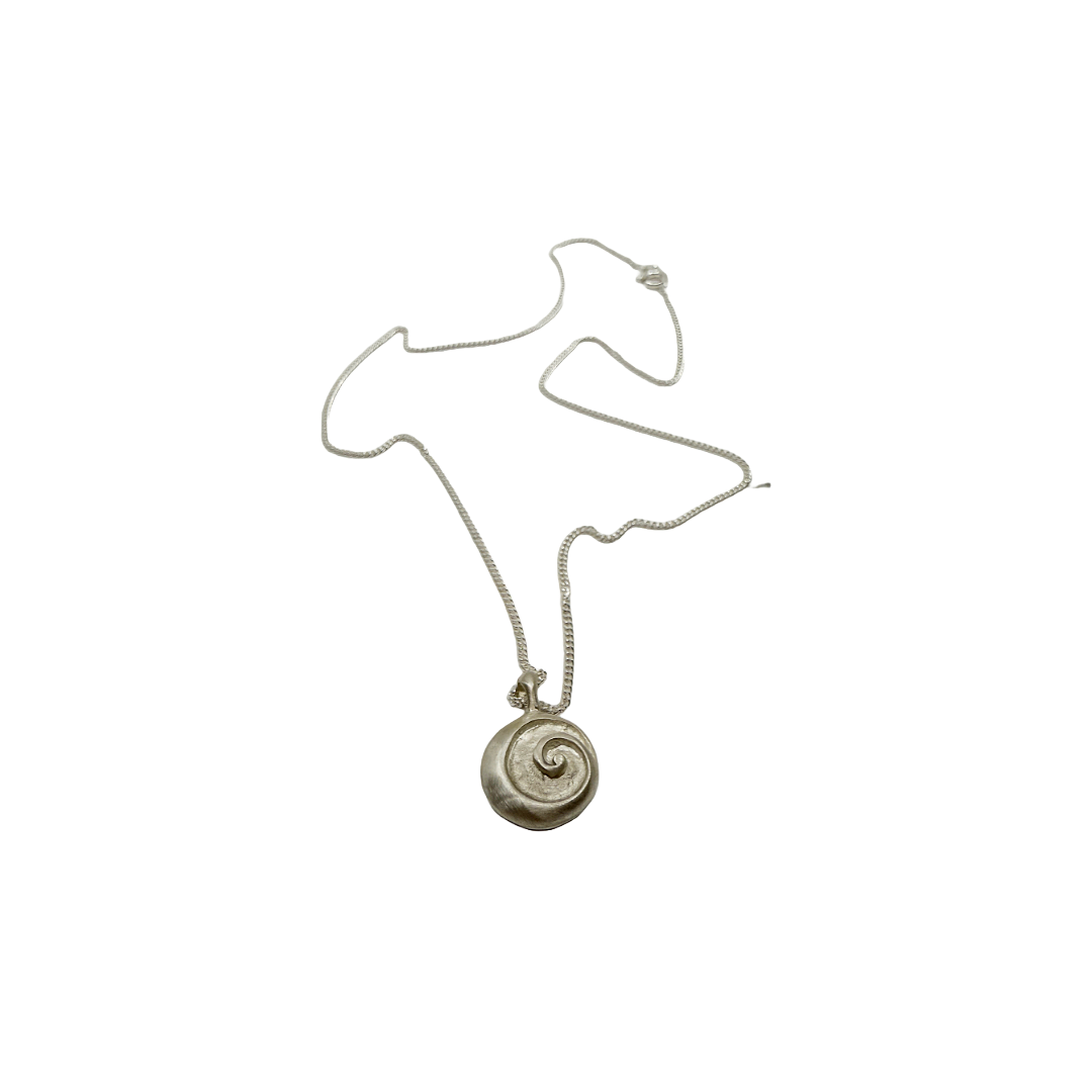 BREATH AND ESSENCE | ‘Anahata Feature Spiral’ necklace | Sterling silver