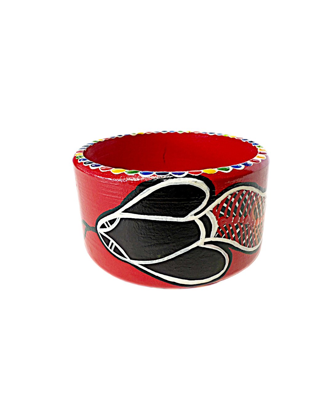 IRENE BOWYER | ‘Rainbow Serpent’ Bangle | Hand-painted wooden bangle