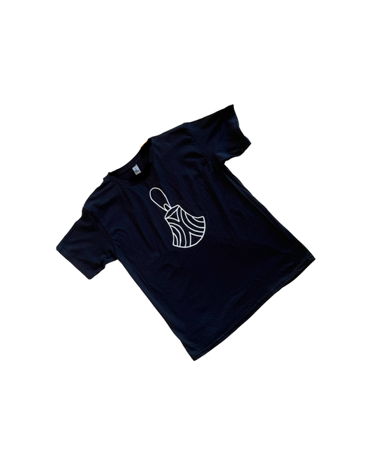 GIRRINGUN ART CENTRE | 'Jawan T-shirt by Erica Muriata'  |  Black fabric / white design | Screenprint on cotton