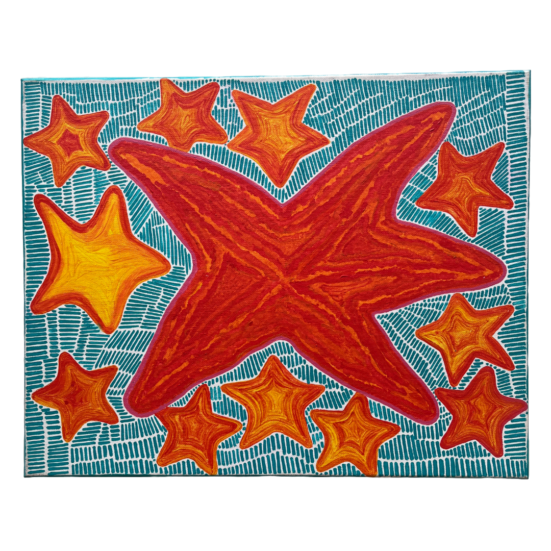 AGNES KOHLER | 'Starfish' | Acrylic on linen | 40 h x 50 w cm