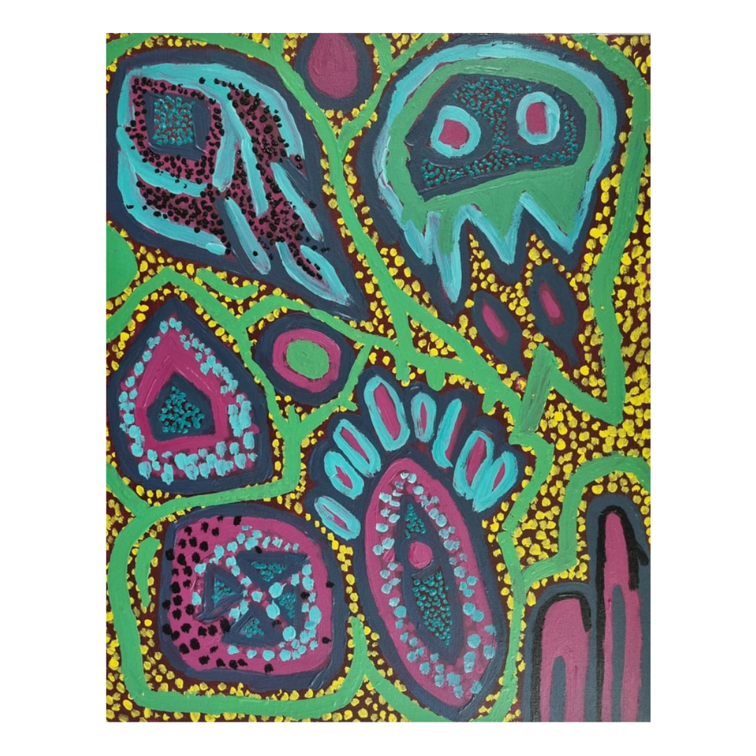 JACK WILKIE-JANS | ‘Weipa Satellites #3’ | Acrylic on canvas