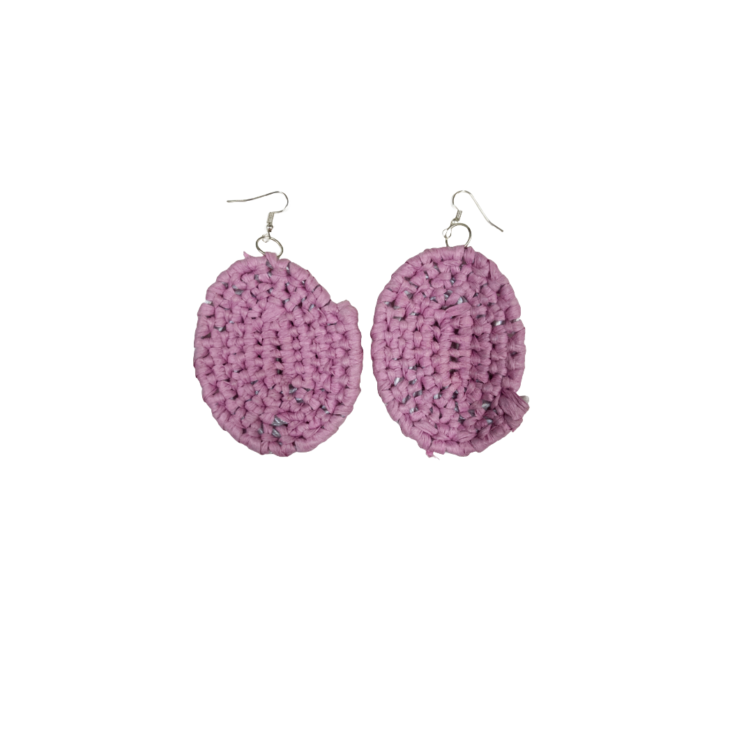 VENETTA DENHAM - Girringun Art Centre | 'Gundala' | Pink woven earrings