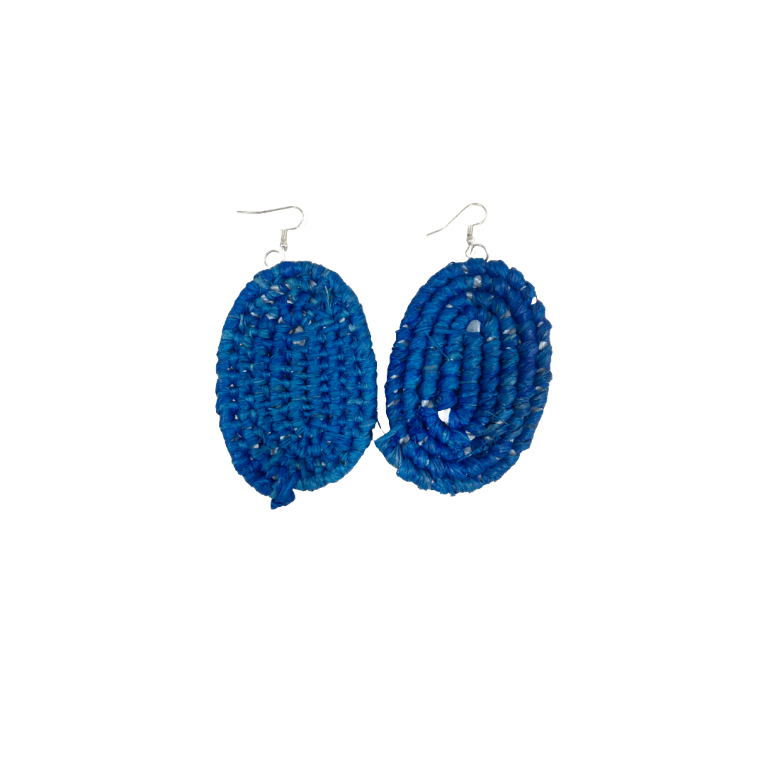 VENETTA DENHAM | 'Gundala' | Blue woven earrings