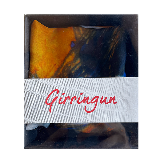GIRRINGUN ART CENTRE - JOHN MURRAY | 'Camping Story' | 100% Silk Scarf