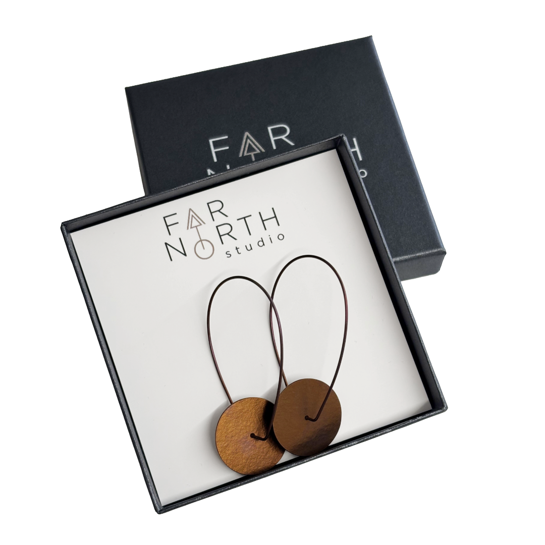 FAR NORTH STUDIO | ‘Pivot Earrings' | Copper/bronze titanium / small