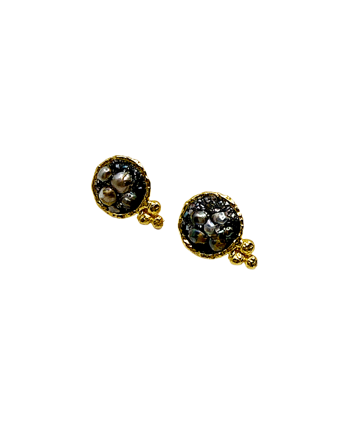 ARTIZ | ‘Ancient’ Earrings | Gold plated bronze / silver