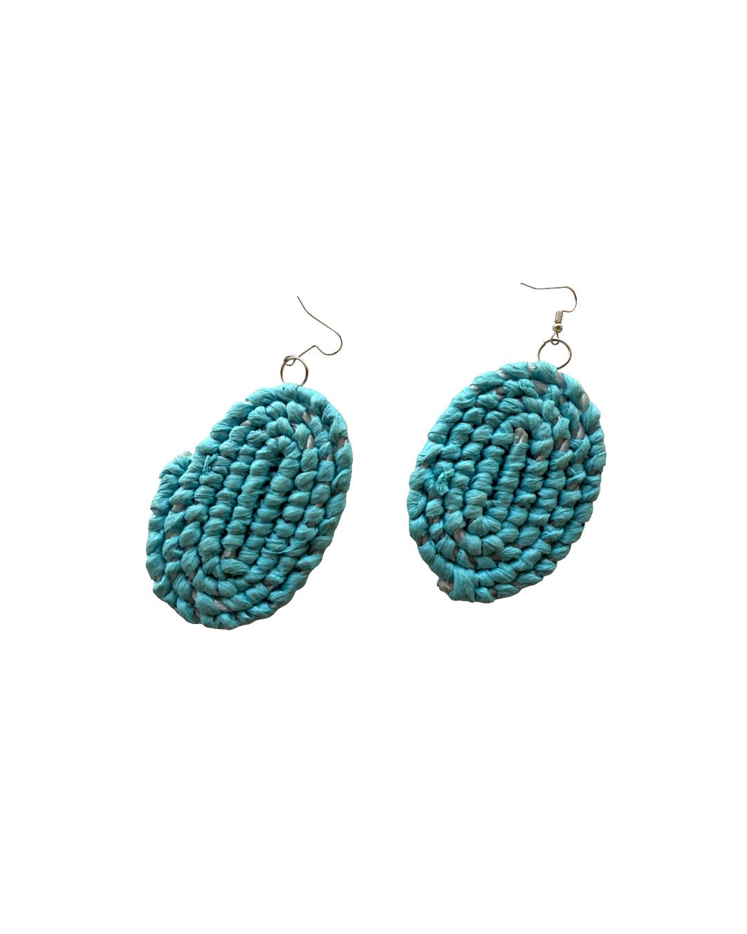 VENETTA DENHAM | 'Gundala' | Light blue woven earrings